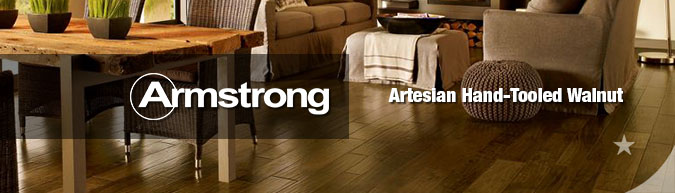 Armstrong hardwood flooring artesian hand-tooled walnut collection on sale at American Carpet Wholesale with huge savings!