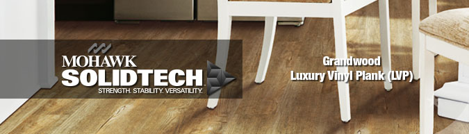 Mohawk Solidtech Grandwood luxury vinyl waterproof plank flooring at huge discount prices