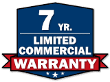 7 Year Limited Commercial Warranty
