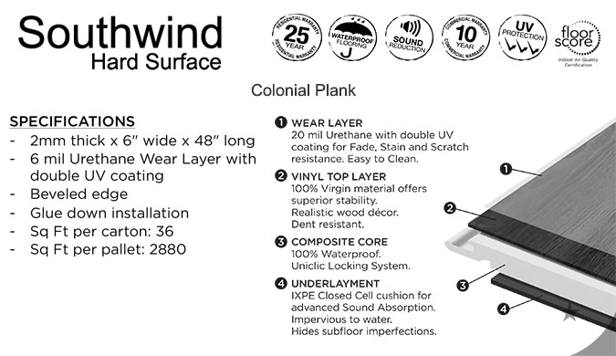 southwind colonial plank wpc wood plastic composite features