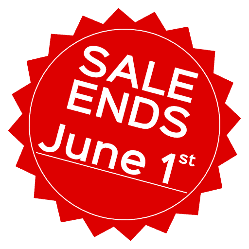 Our Memorial Day Sale Ends June 1st, 2021