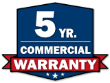 5 Year Commercial Warranty
