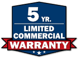 5 Year Commercial Warranty