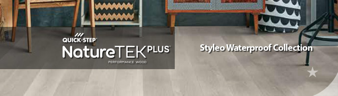 quick-step NatureTEK Plus Waterproof laminate flooring Styleo collection at ACWG